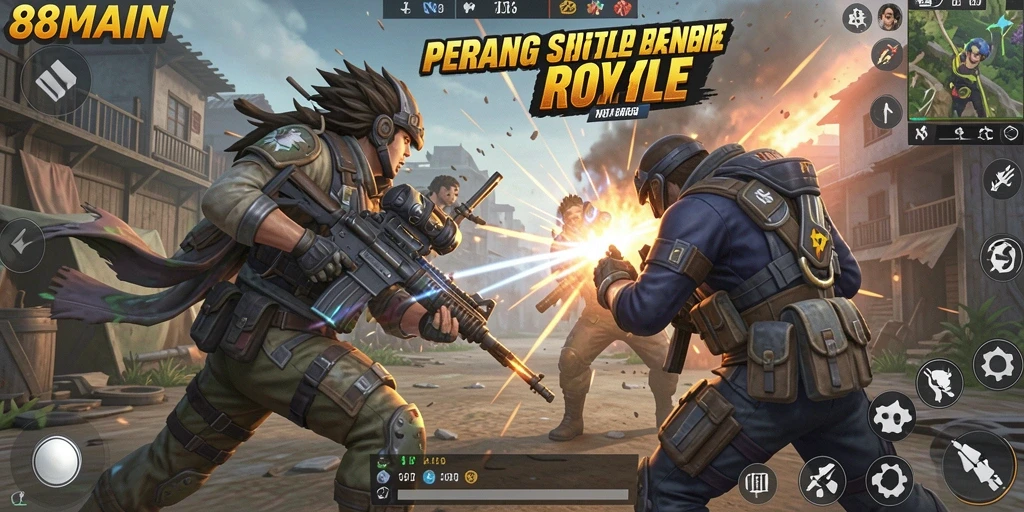 Gameplay seru dalam 88MAIN dengan pertempuran intens.