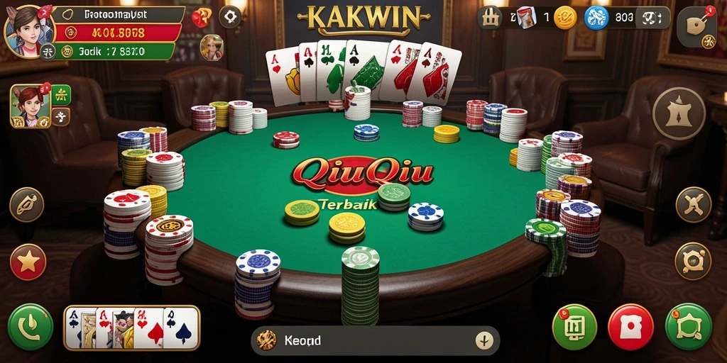 Tampilan gameplay QiuQiu yang seru dan menarik di KAKWIN.