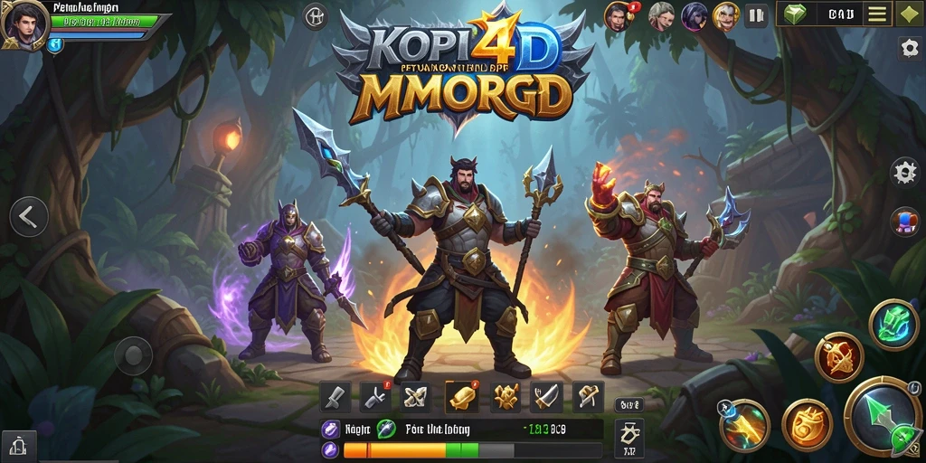 Screenshot gameplay KOPI4D yang penuh aksi di dunia MMORPG.