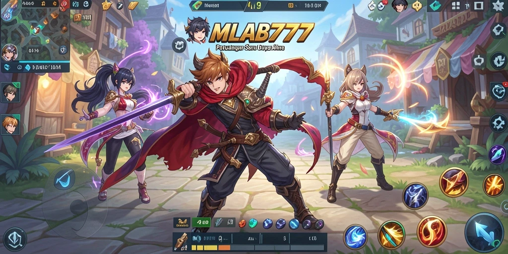 Tampilan menarik dari gameplay MLBB777 dalam aksi anime.