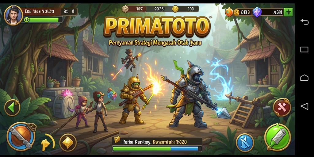 Gameplay seru PRIMATOTO yang menantang strategi Anda.