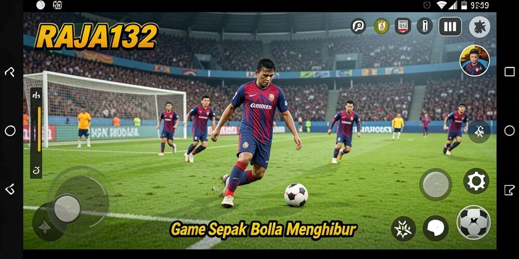 Tampilan menarik dari gameplay sepak bola RAJA132.